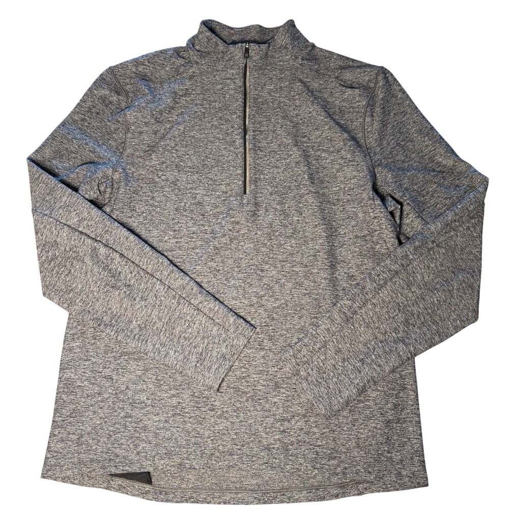 Lululemon Metal Vent Tech 1/2 Zip 2.0 Pullover Grey Heather Mens M LM3BLMS